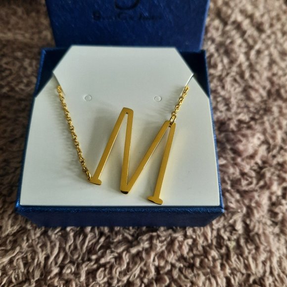 Multiple options: Savvy Cie Jewels 14k Gold Plated Initial Letter Necklace - Picture 2 of 16